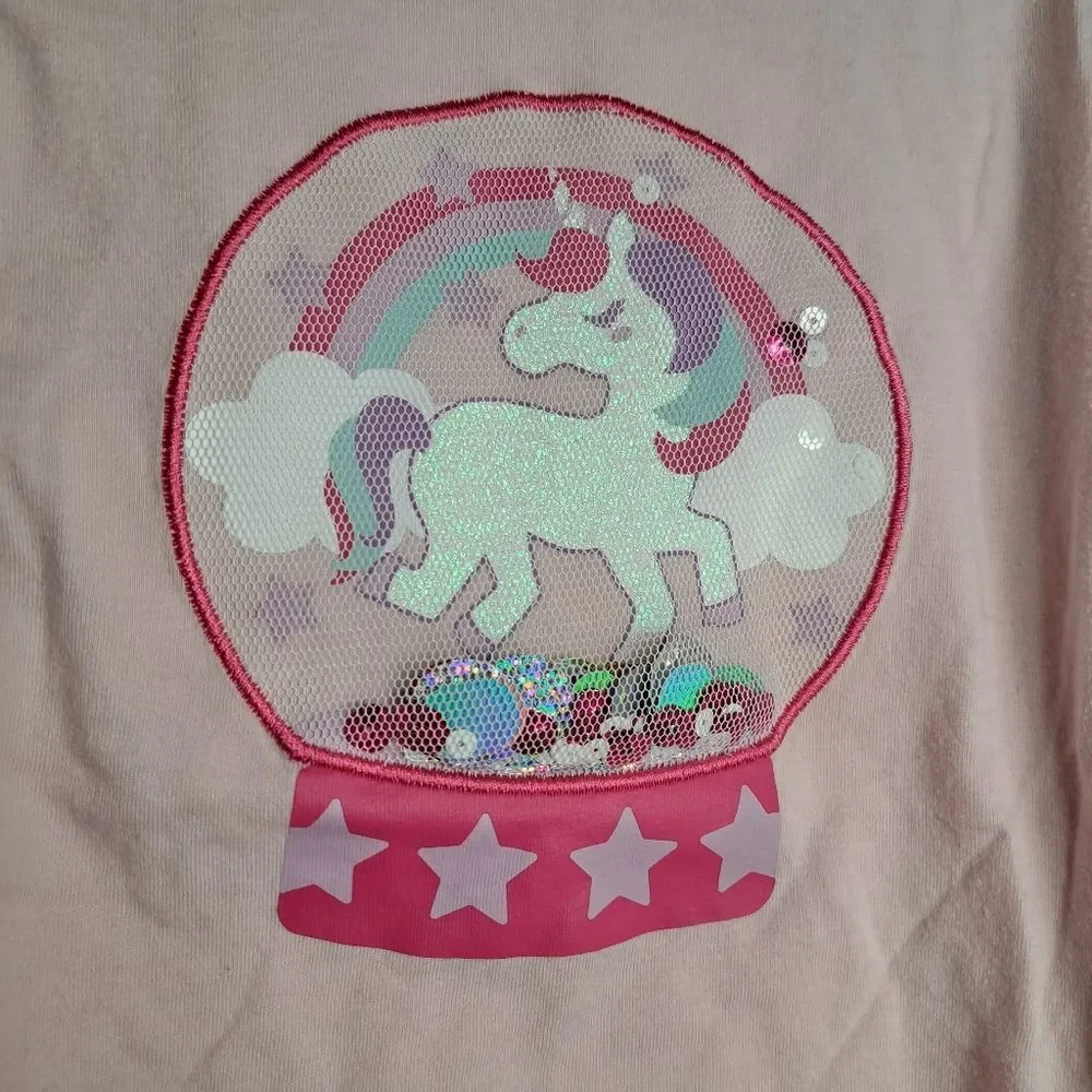 Unicorn Sequin Snow Globe Long Sleeve Shirt